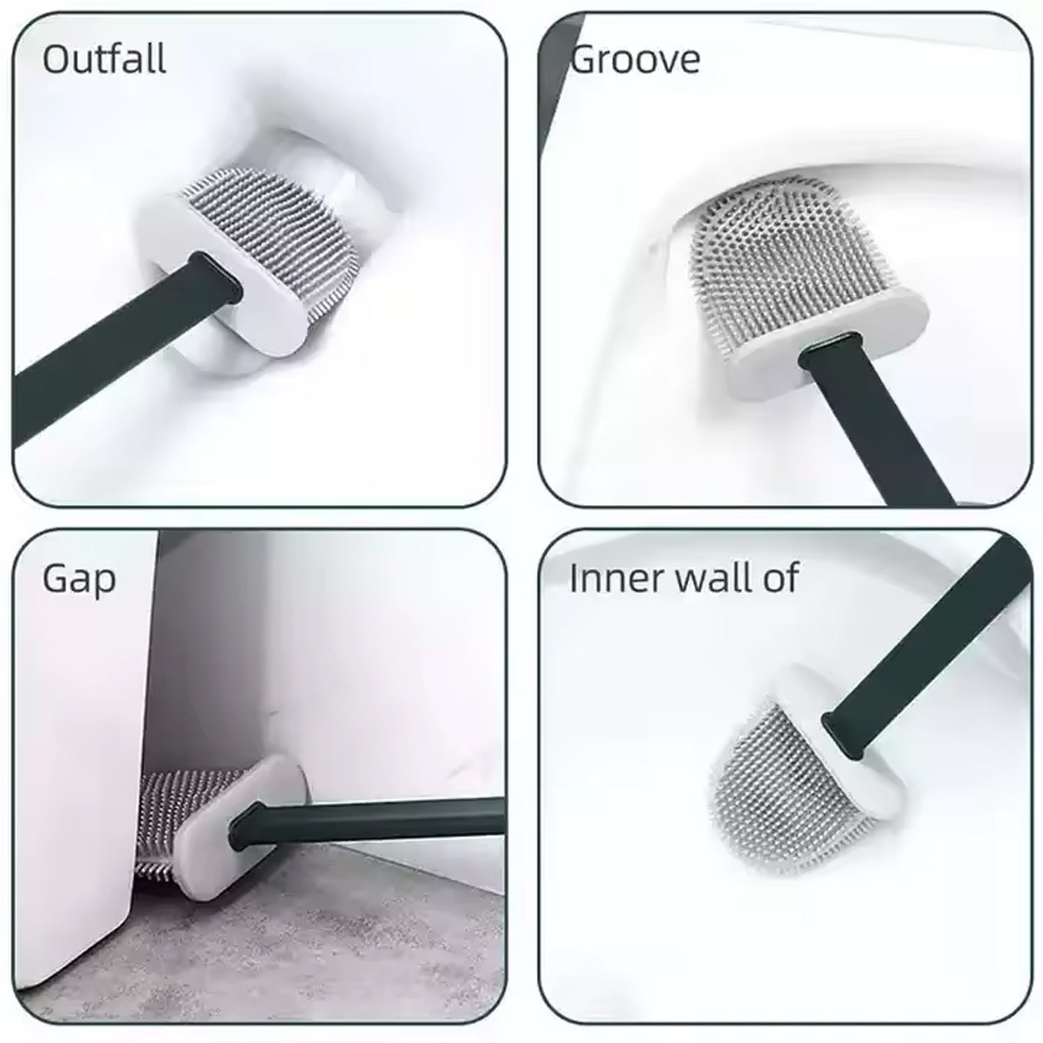 13050 Portable Silicone Toilet Brush with Holder Flex Toilet Brush - Wall Mounted Anti-drip Set Toilet Cleaner Brush | Non-Slip Long Handle Toilet Brush Pack of 1 13050 Portable Silicone Toilet Brush with Holder Flex Toilet Brush - Wall Mounted Anti-drip Set Toilet Cleaner Brush | Non-Slip Long Handle Toilet Brush Pack of 1